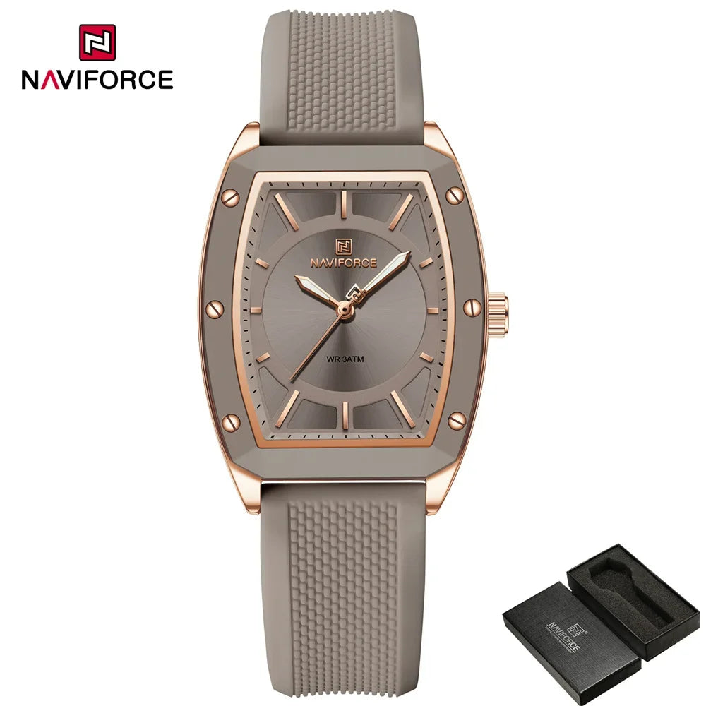 Minimalist Silicone Watch – Rose Gold Accents