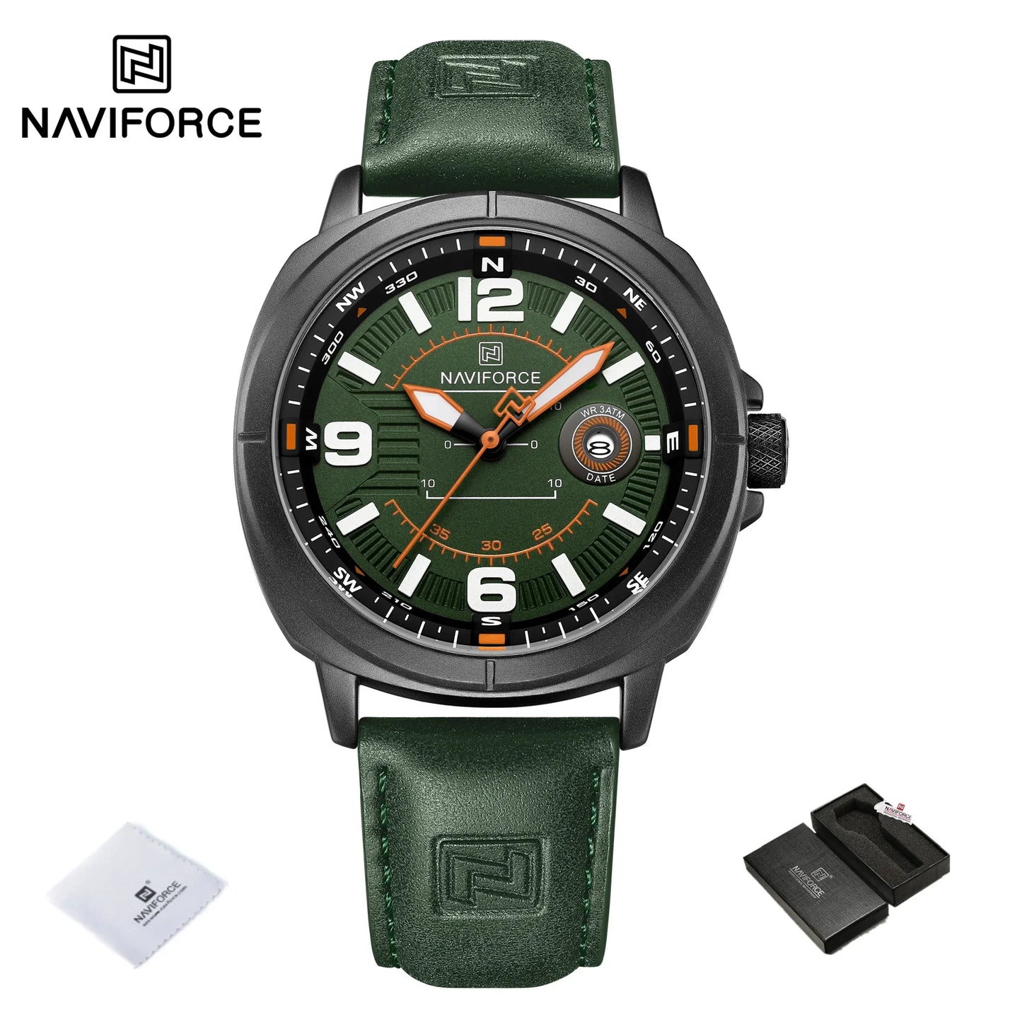 Men’s Leather Quartz Casual Watch