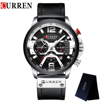 Men’s Chronograph Leather Watch