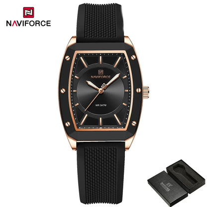 Minimalist Silicone Watch – Rose Gold Accents