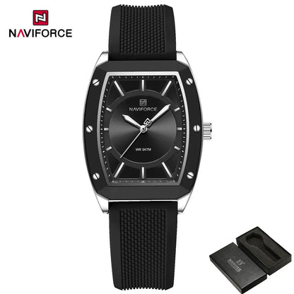 Minimalist Silicone Watch – Rose Gold Accents