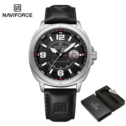 Men’s Leather Quartz Casual Watch