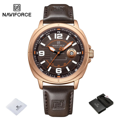 Men’s Leather Quartz Casual Watch